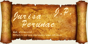 Juriša Perunac vizit kartica